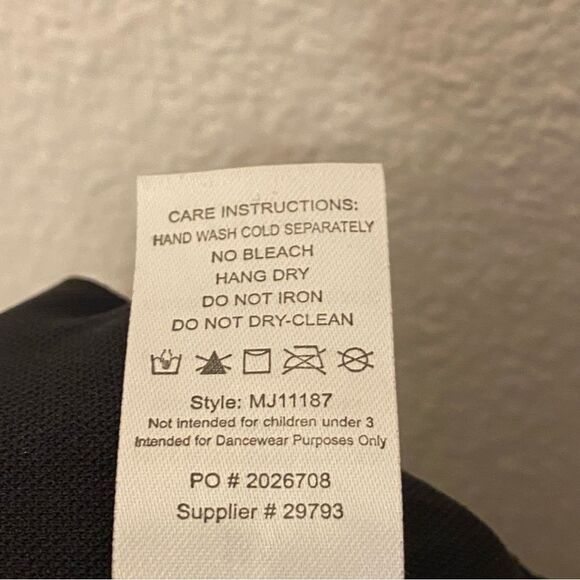 WEISSMAN Balera Dance Costume black Culotte Unitard With Mesh MJ11187 MA adult - Picture 7 of 13